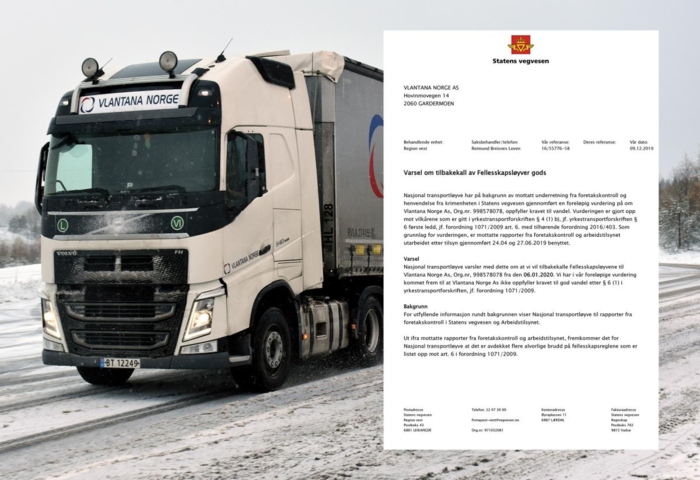 Den 6. januar iverksetter Vegvesenets løyveseksjon tilbakekall av Vlantana Norges løyver. Foto: Stein Inge Stølen